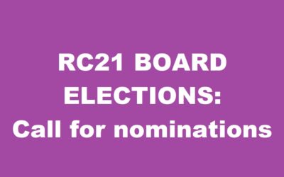 RC21 Board nominations: send your candidate proposals!